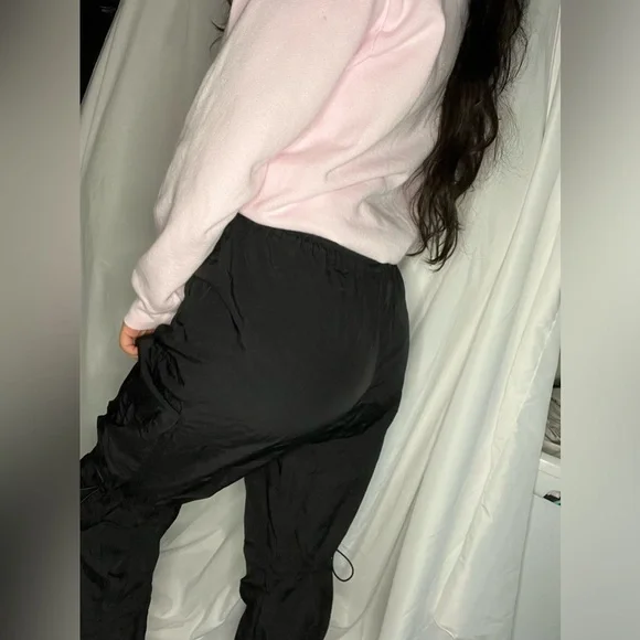 Like New The Chloe Nylon parachute pants by Garage size small in black, sold out - Picture 9 of 13